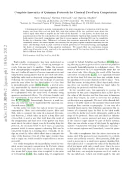 Complete Insecurity of Quantum Protocols for Classical Two-Party
  Computation