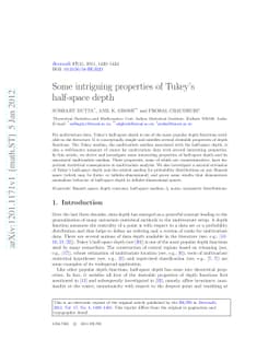 Some intriguing properties of Tukey's half-space depth