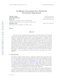 An Efficient Primal-Dual Prox Method for Non-Smooth Optimization