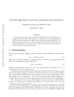 On EM algorithms and their proximal generalizations