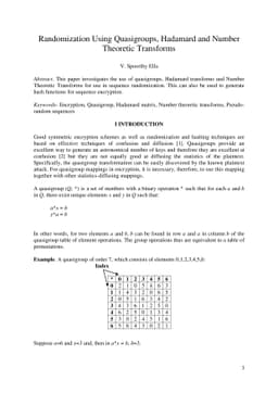 Randomization Using Quasigroups, Hadamard and Number Theoretic
  Transforms