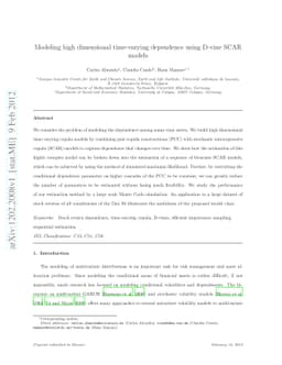 Modeling high dimensional time-varying dependence using D-vine SCAR
  models