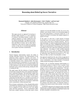 Reasoning about RoboCup Soccer Narratives