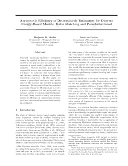 Asymptotic Efficiency of Deterministic Estimators for Discrete
  Energy-Based Models: Ratio Matching and Pseudolikelihood