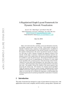 A Regularized Graph Layout Framework for Dynamic Network Visualization