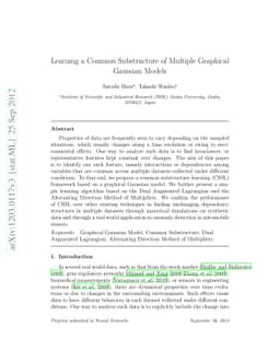 Learning a Common Substructure of Multiple Graphical Gaussian Models