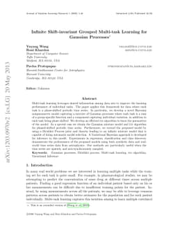 Infinite Shift-invariant Grouped Multi-task Learning for Gaussian
  Processes