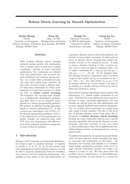 Robust Metric Learning by Smooth Optimization