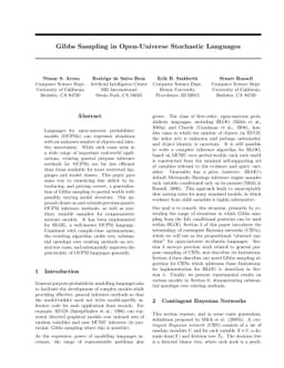 Gibbs Sampling in Open-Universe Stochastic Languages