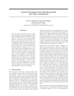 Causal Conclusions that Flip Repeatedly and Their Justification