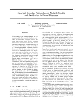 Invariant Gaussian Process Latent Variable Models and Application in
  Causal Discovery