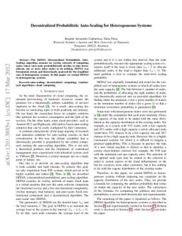 Decentralized Probabilistic Auto-Scaling for Heterogeneous Systems