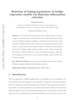 Selection of tuning parameters in bridge regression models via Bayesian
  information criterion