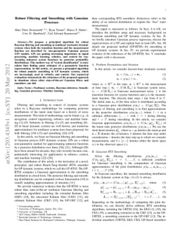 Robust Filtering and Smoothing with Gaussian Processes