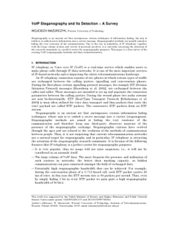 VoIP Steganography and Its Detection - A Survey