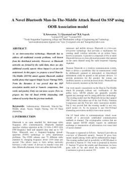 A Novel Bluetooth Man-In-The-Middle Attack Based On SSP using OOB
  Association model