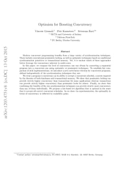 Optimism for Boosting Concurrency