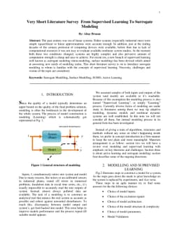 Very Short Literature Survey From Supervised Learning To Surrogate
  Modeling