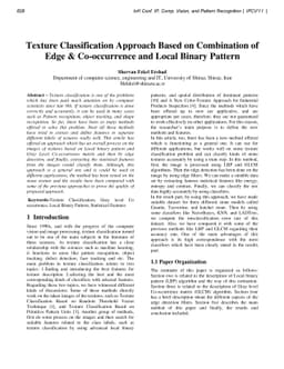 Texture Classification Approach Based on Combination of Edge &
  Co-occurrence and Local Binary Pattern