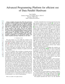 Advanced Programming Platform for efficient use of Data Parallel
  Hardware