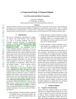 A Corpus-based Study of Temporal Signals