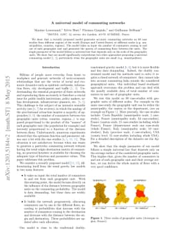 A Universal Model of Commuting Networks