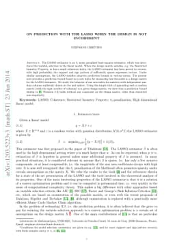 On prediction with the LASSO when the design is not incoherent