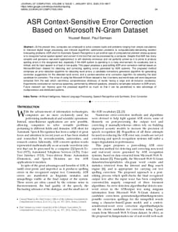 ASR Context-Sensitive Error Correction Based on Microsoft N-Gram Dataset