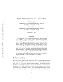 Agent-time Epistemics and Coordination