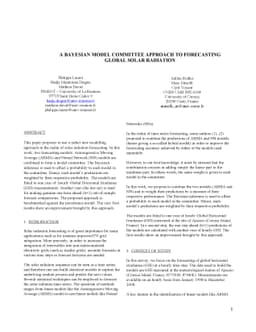 A Bayesian Model Committee Approach to Forecasting Global Solar
  Radiation