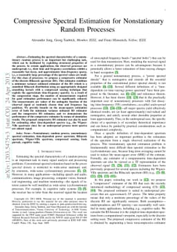 Compressive Spectral Estimation for Nonstationary Random Processes