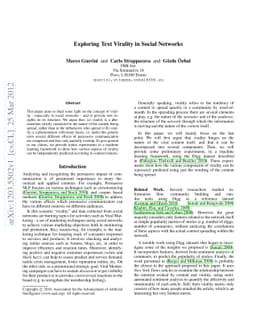 Exploring Text Virality in Social Networks