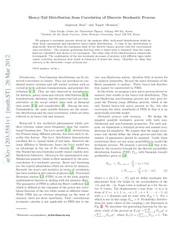 Heavy-Tail Distribution from Correlation of Discrete Stochastic Process