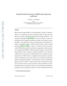 Credal Classification based on AODE and compression coefficients