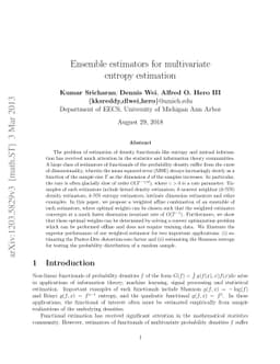 Ensemble estimators for multivariate entropy estimation