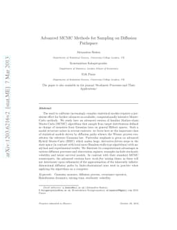 Advanced MCMC Methods for Sampling on Diffusion Pathspace