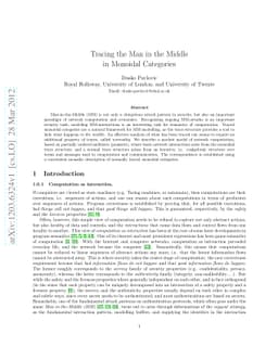 Tracing the Man in the Middle in Monoidal Categories