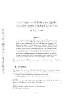 On Goodness-of-fit Testing for Ergodic Diffusion Process with Shift
  Parameter