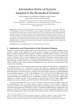 Information Retrieval Systems Adapted to the Biomedical Domain