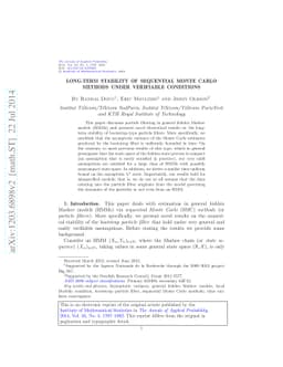 Long-term stability of sequential Monte Carlo methods under verifiable
  conditions