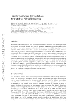 Transforming Graph Representations for Statistical Relational Learning