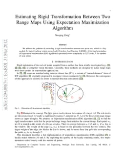 Estimating Rigid Transformation Between Two Range Maps Using Expectation
  Maximization Algorithm