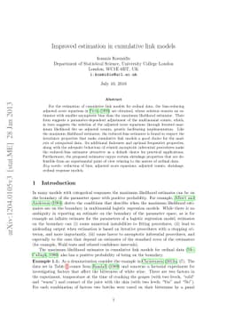 Improved estimation in cumulative link models
