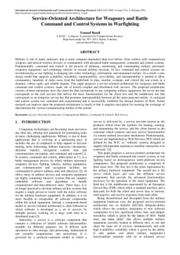 Service-Oriented Architecture for Weaponry and Battle Command and
  Control Systems in Warfighting