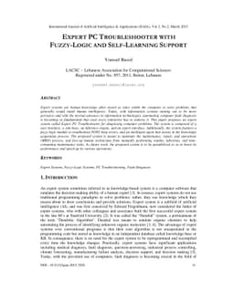 Expert PC Troubleshooter With Fuzzy-Logic And Self-Learning Support