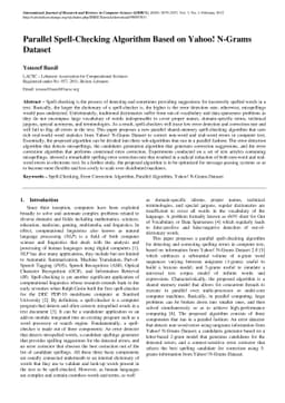 Parallel Spell-Checking Algorithm Based on Yahoo! N-Grams Dataset
