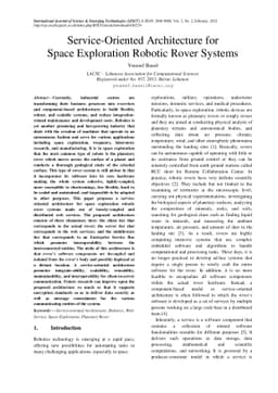 Service-Oriented Architecture for Space Exploration Robotic Rover
  Systems