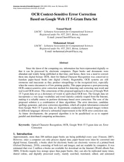 OCR Context-Sensitive Error Correction Based on Google Web 1T 5-Gram
  Data Set