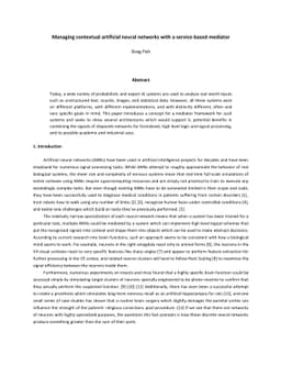 Managing contextual artificial neural networks with a service-based
  mediator