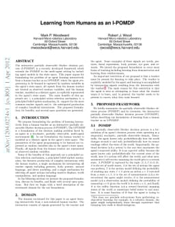 Learning from Humans as an I-POMDP